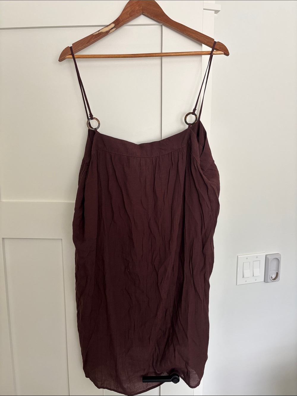 Sleeveless Spaghetti Strap Dress in Brown